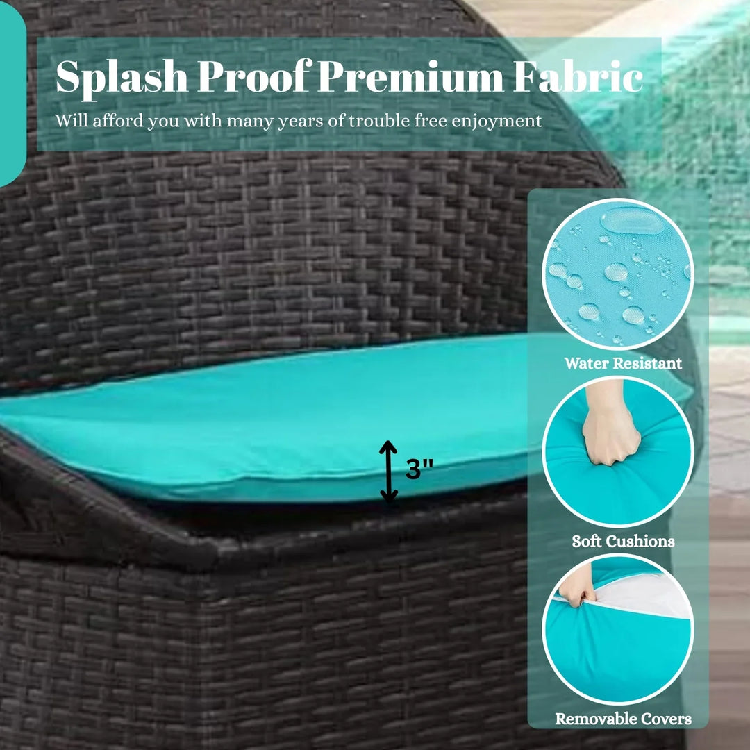 Shahira 3-Piece Outdoor Rattan Wicker Patio Set