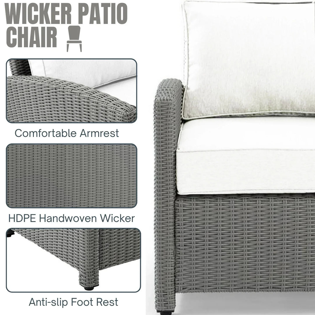 Scarlett 4 Pieces Patio Furniture Set, Outdoor Sectional Sofa