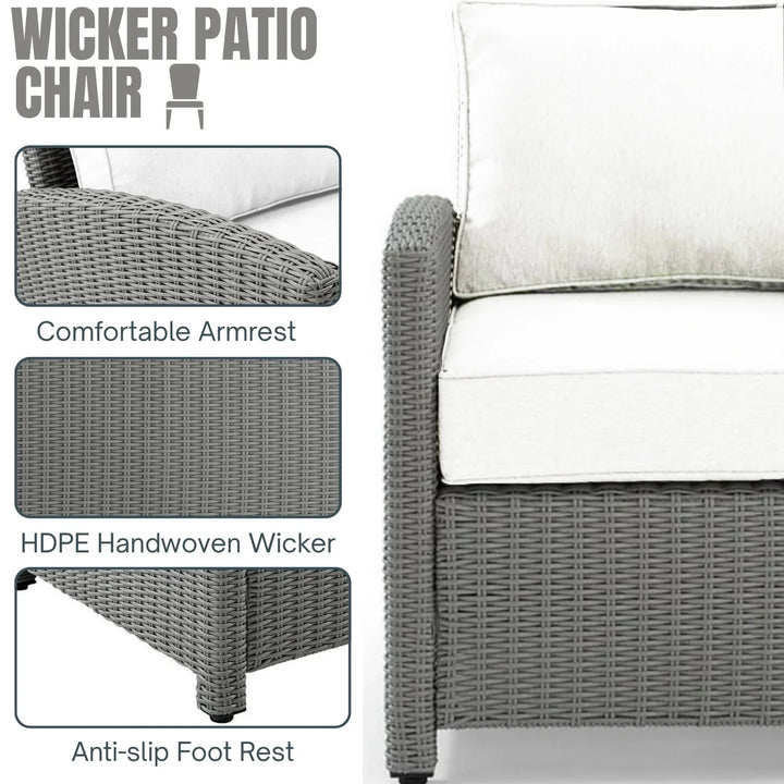 Scarlett 4 Pieces Patio Furniture Set, Outdoor Sectional Sofa