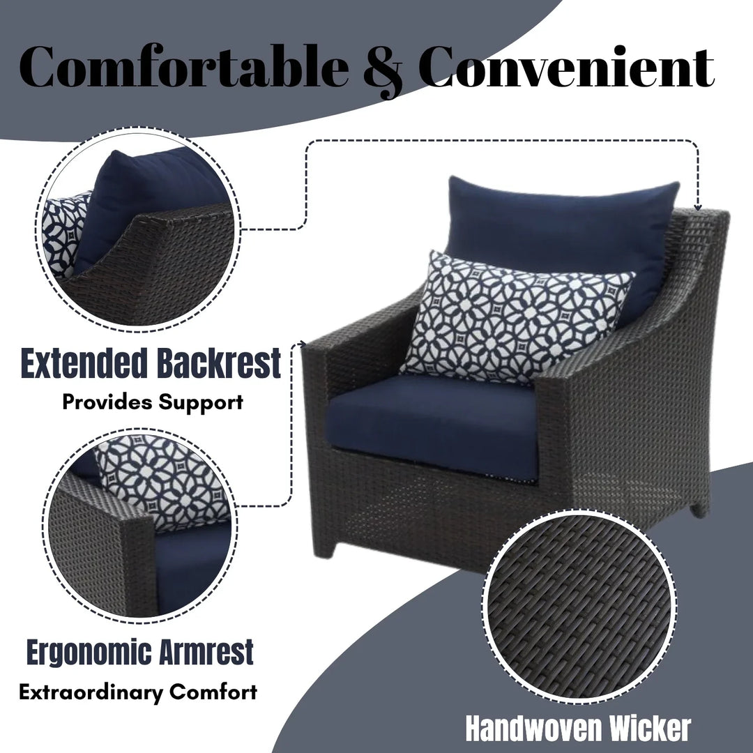 Dolores 3-Piece Outdoor Rattan Wicker Patio Set