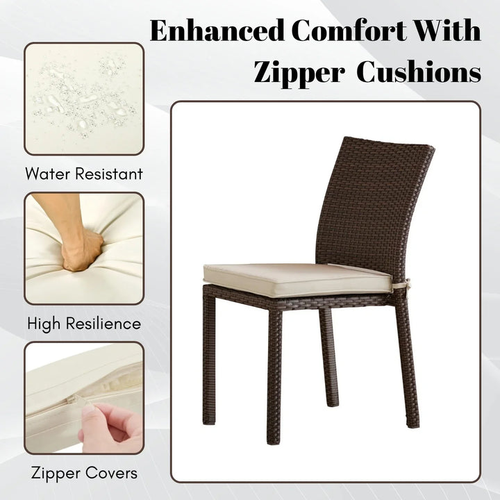 Skylar 1-Piece Outdoor Rattan Wicker Patio Dining Chair