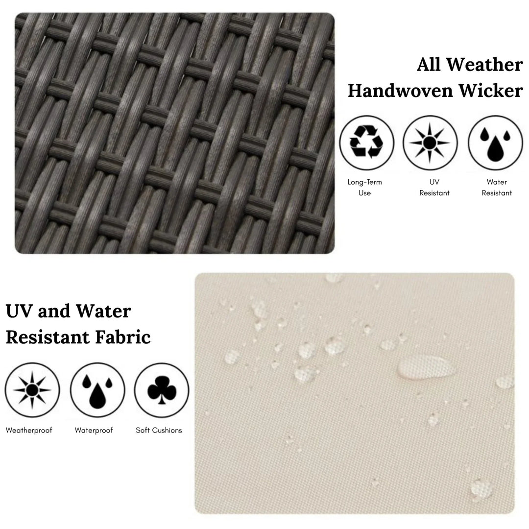 Bushra Outdoor All-Weather Wicker Lounger