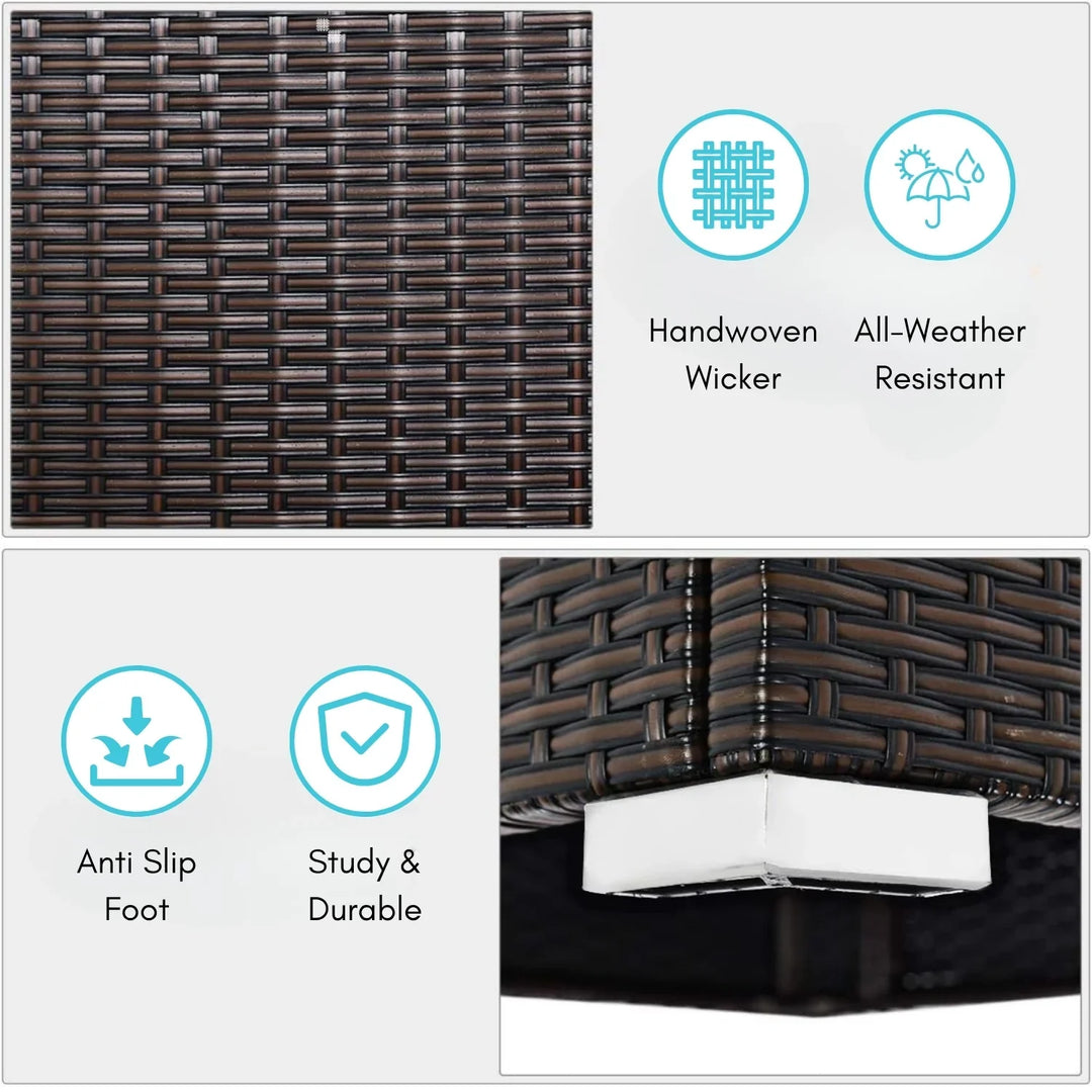 Juana 2-Piece Outdoor Wicker Armless Sofa