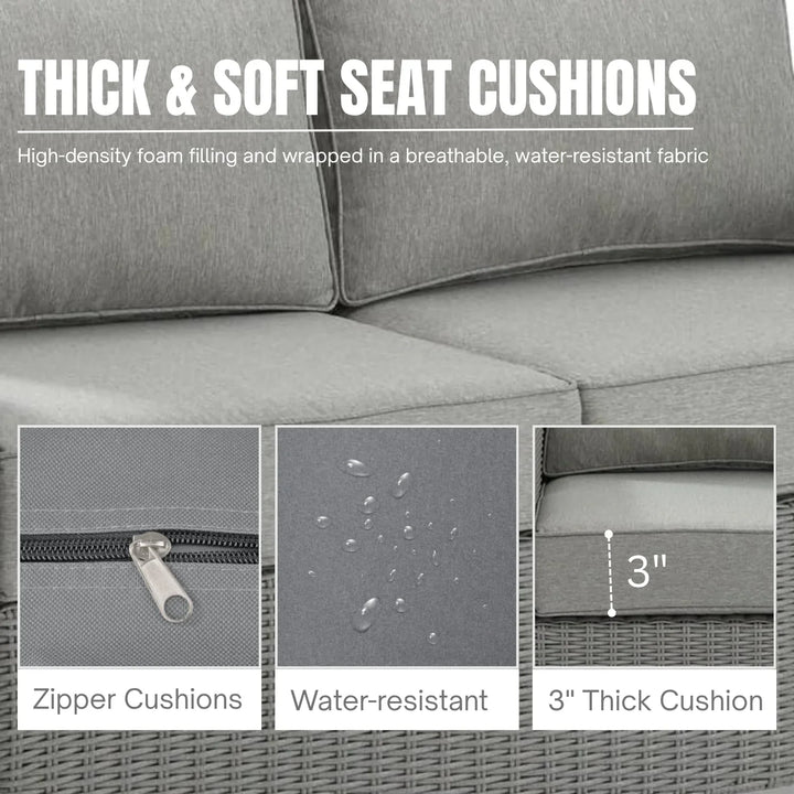 Londyn L-Shape Outdoor Wicker Sofa Set