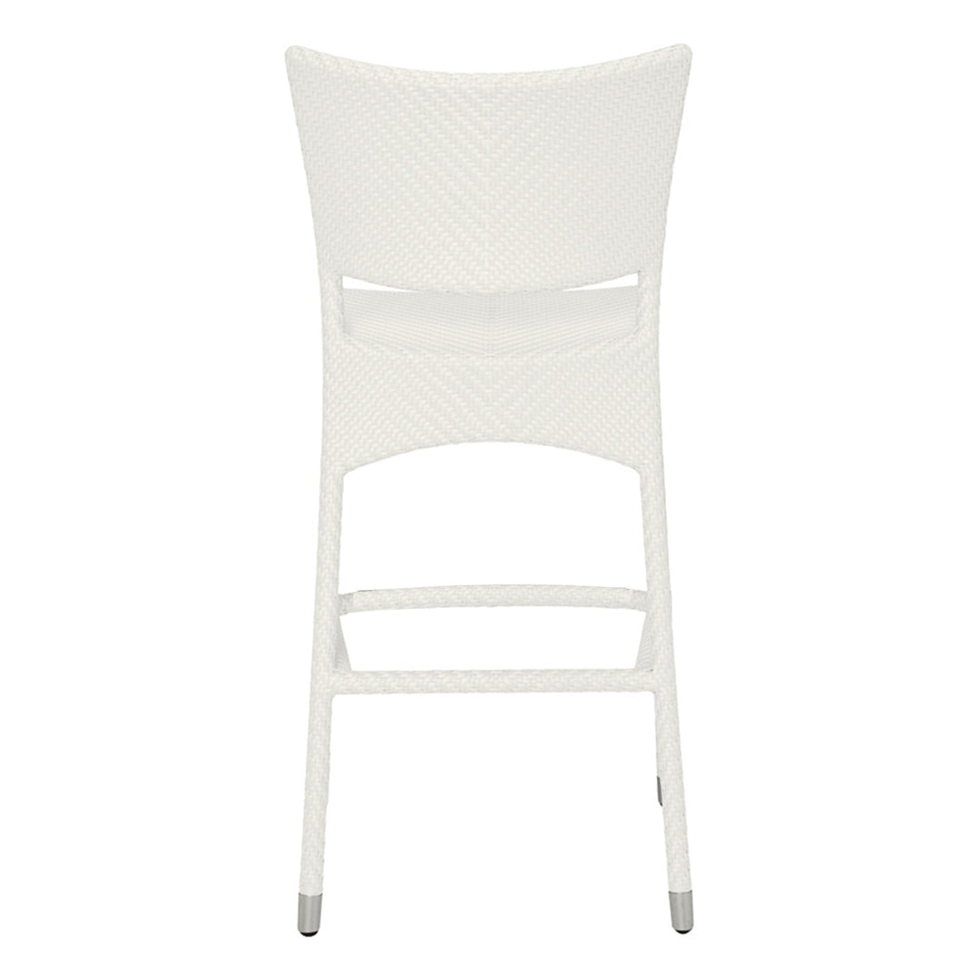 Aysel Outdoor Patio Bar Chair 2 Chairs For Balcony (White)
