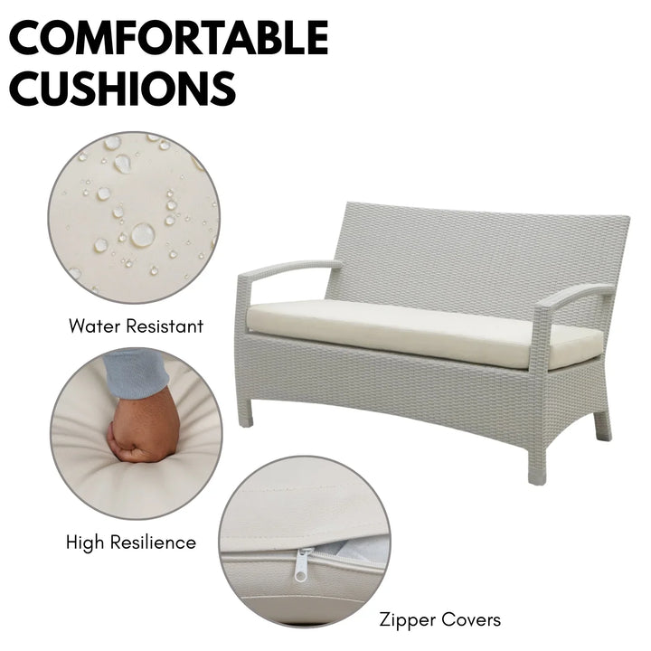 Margrit Outdoor Rattan Wicker 7-Seater Sectional Sofa Set