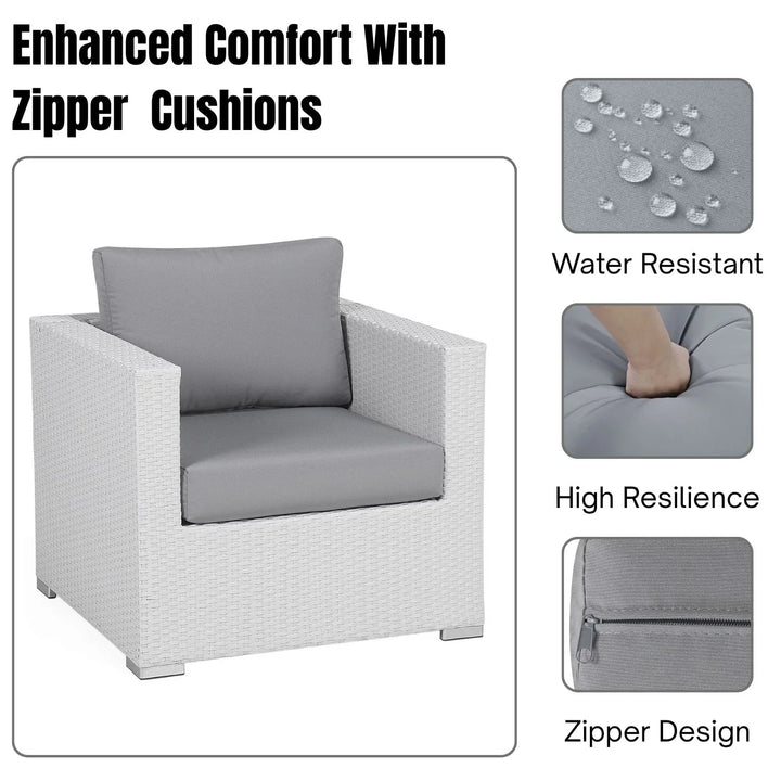 Amara 7-Piece L-Shaped Outdoor Sectional Sofa