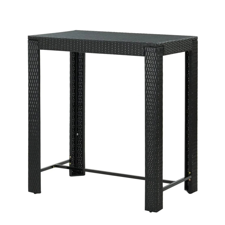 Kehinde Outdoor Rattan Wicker High Top Bar Table