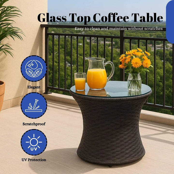 Solana 3-Piece Outdoor Rattan Wicker Patio Set