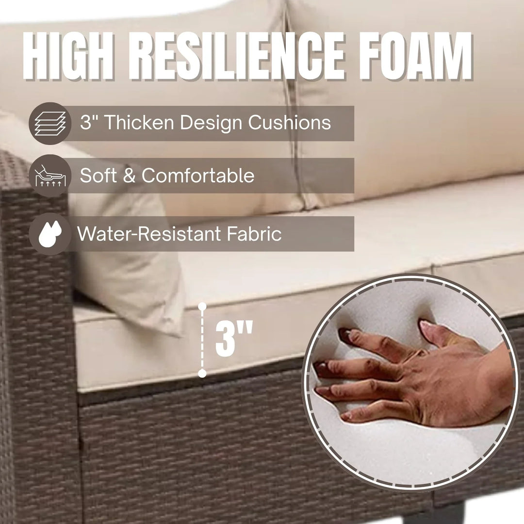 Sophia 3-Seater Outdoor Rattan Wicker Patio Sofa