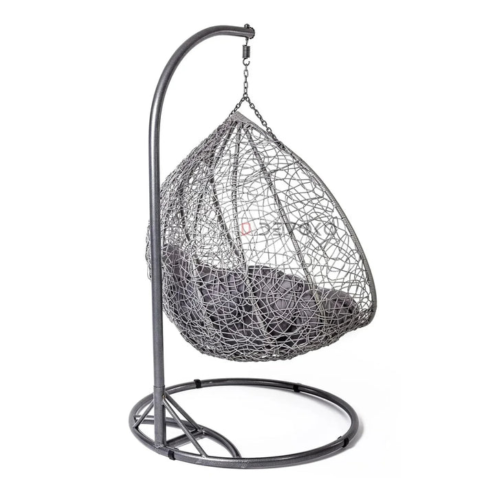Jiao Double Seater Rattan & Wicker Swing (Grey)
