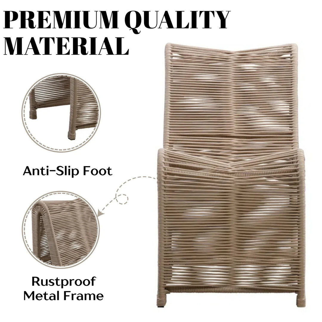 Mariposa 2-Piece Outdoor Rope Patio Chairs