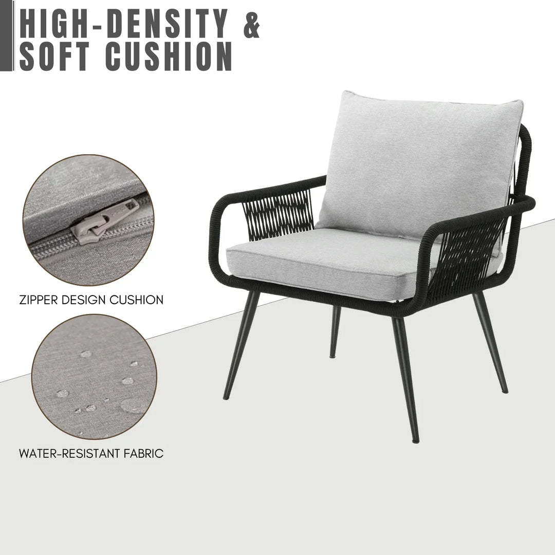 Catalina 3-Piece Rope Patio Set - Perfect for Outdoor Entertaining