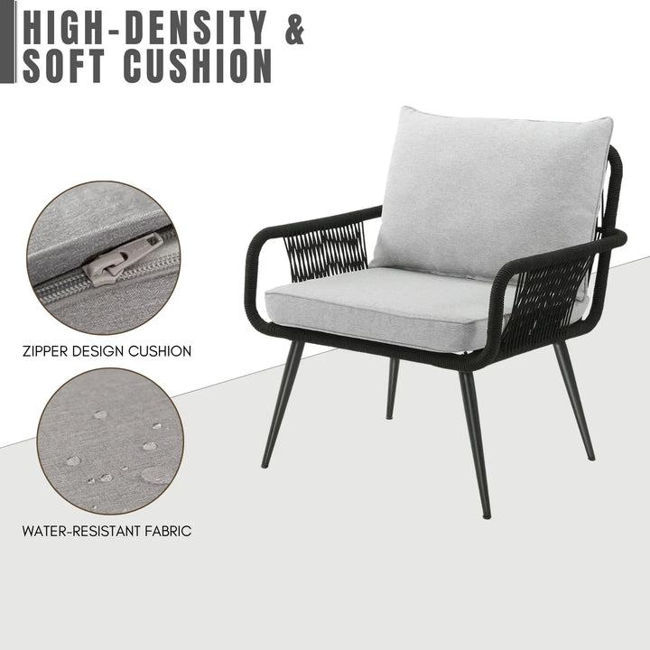 Catalina 3-Piece Rope Patio Set - Perfect for Outdoor Entertaining