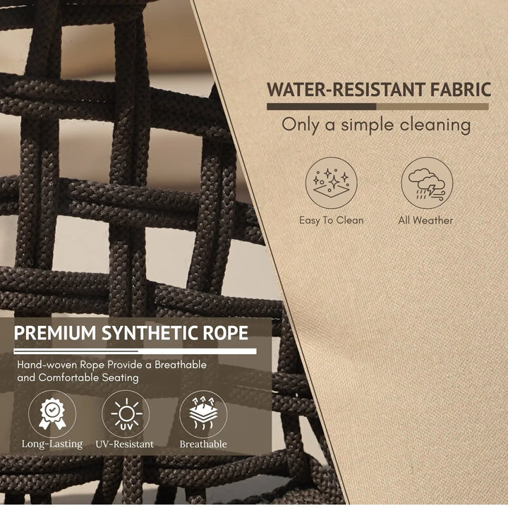 Jivika Outdoor 5 Seater Rope Conversation Sofa Set