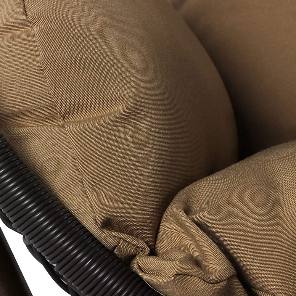 Mele Single Seater Hanging Swing With Stand For Balcony , Garden Swing (Black)