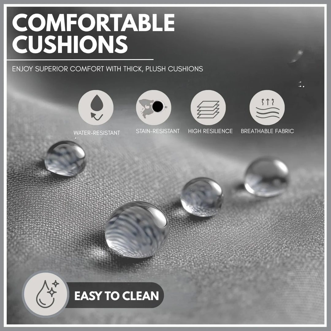 Chhaya Outdoor 3 Piece Rope Patio Sofa Set (Grey)