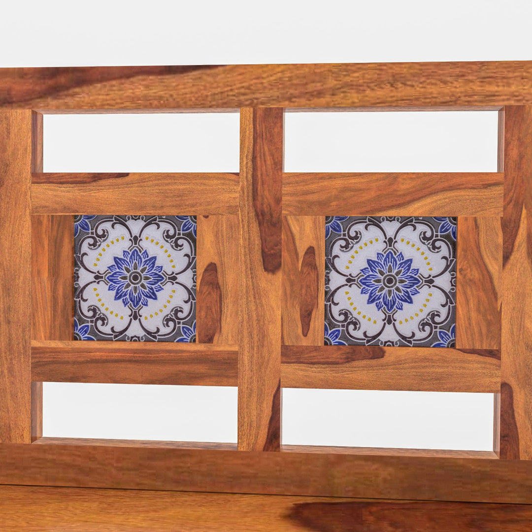 Hiya Modern Castle Style Tile Fitted Wooden Handmade Swing for Home