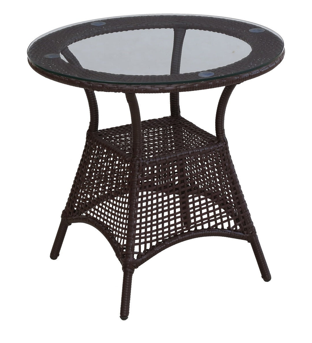 Moonpie Outdoor Patio Seating Set 4 Chairs and 1 Table Set (Dark Brown)