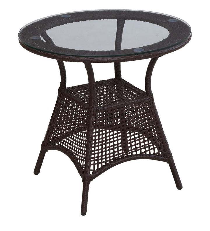 Moonpie Outdoor Patio Seating Set 4 Chairs and 1 Table Set (Dark Brown)