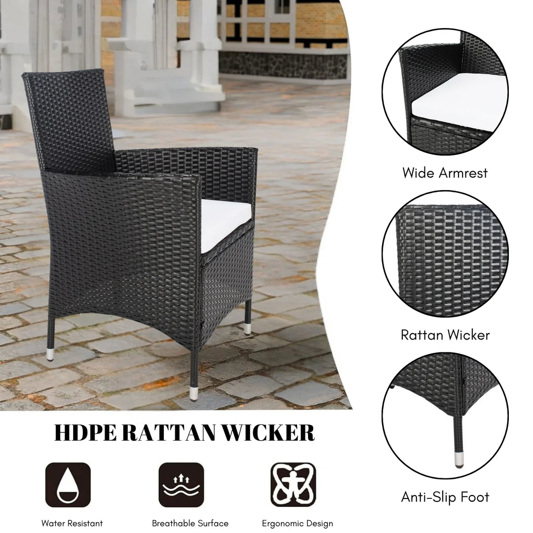 Zinnia 9-Piece Outdoor Rattan Wicker Dinning Table Set