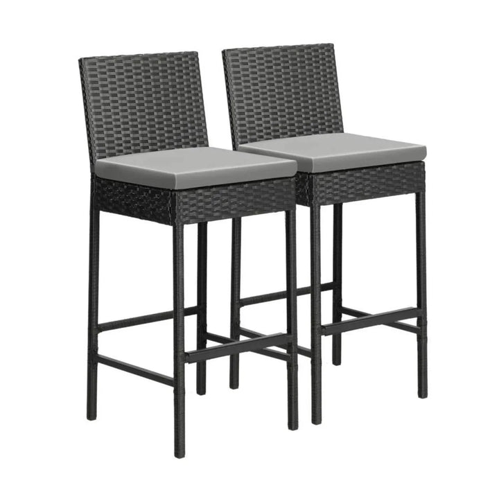 Mei 4-Piece Outdoor Rattan Wicker Bar Chairs