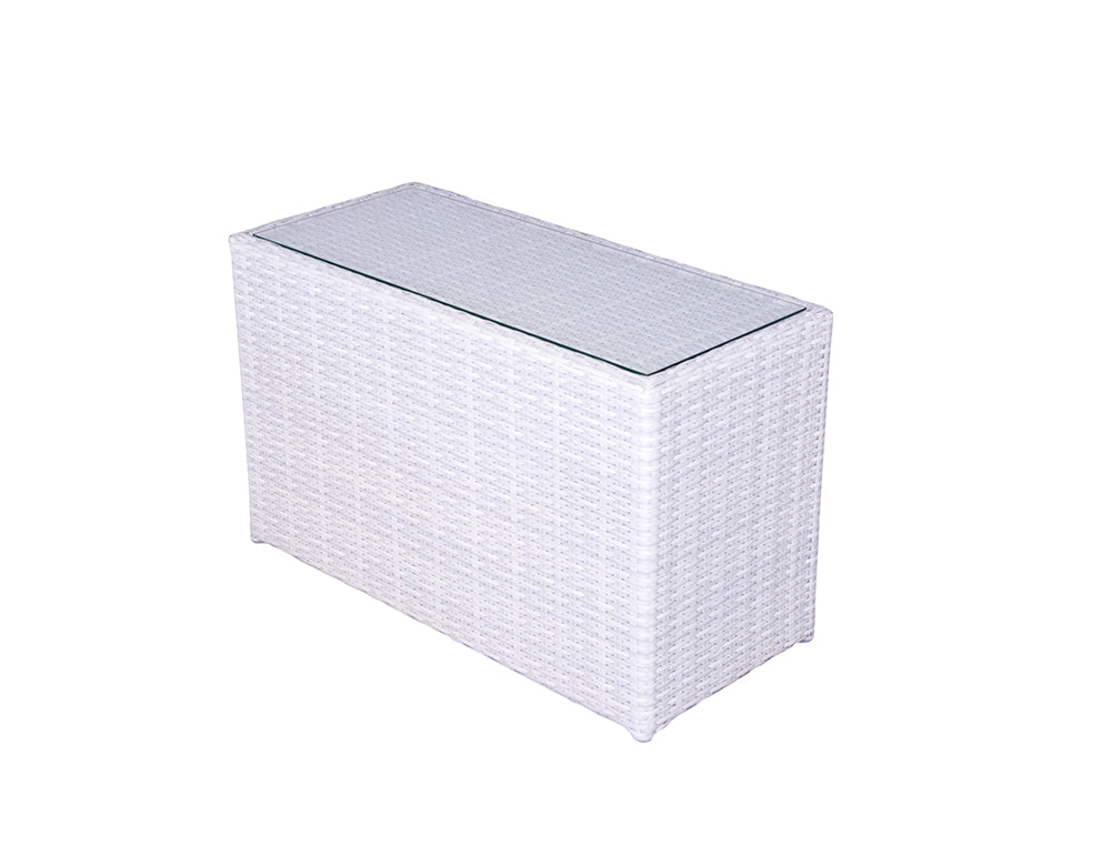 Ferri Outdoor Patio Sofa Set 6 Chairs , 1 Footstool , 1 Side table and 1 Center Table (Off White)