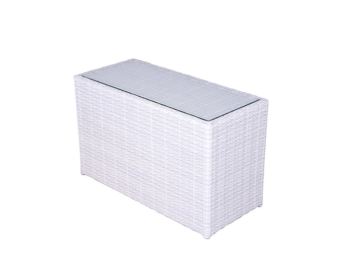 Ferri Outdoor Patio Sofa Set 6 Chairs , 1 Footstool , 1 Side table and 1 Center Table (Off White)