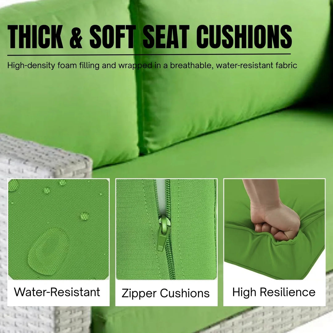 Pilar 4-Piece Outdoor Rattan Wicker Patio Sofa Set