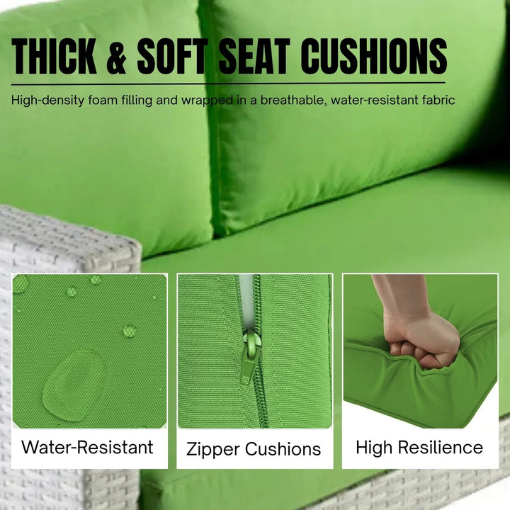 Pilar 4-Piece Outdoor Rattan Wicker Patio Sofa Set