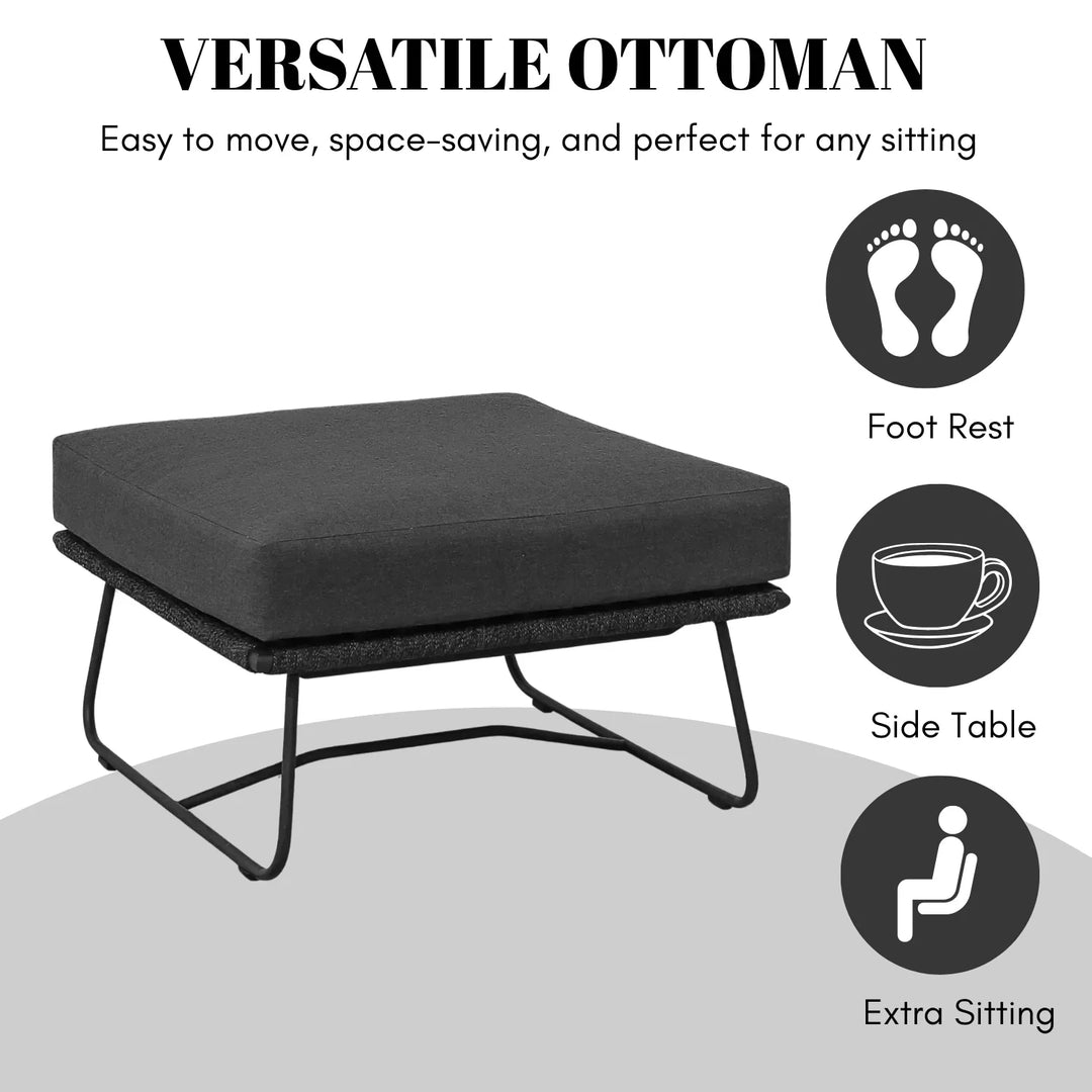 Rabab Outdoor All-Weather Rope Ottoman