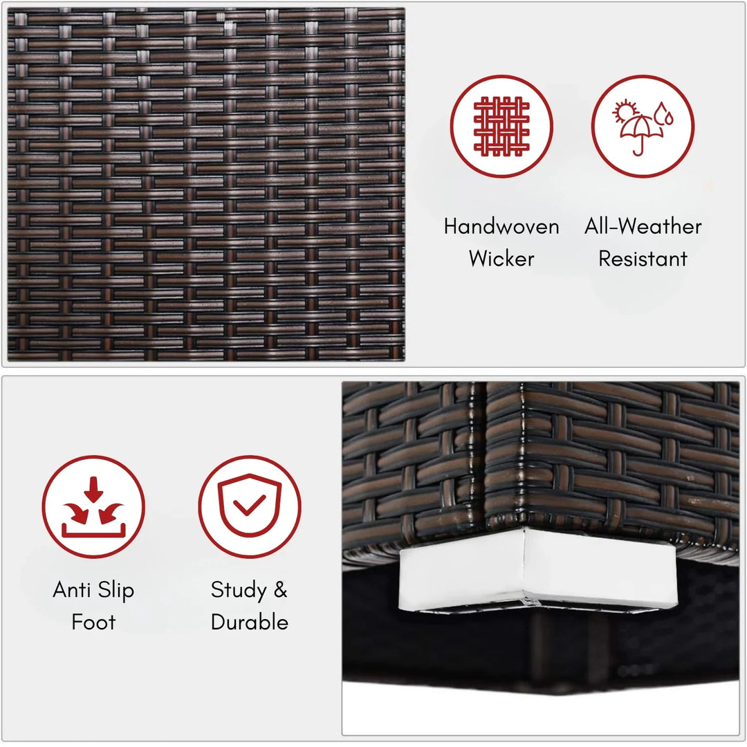 Selene 2-Piece Outdoor Wicker Armless Sofa