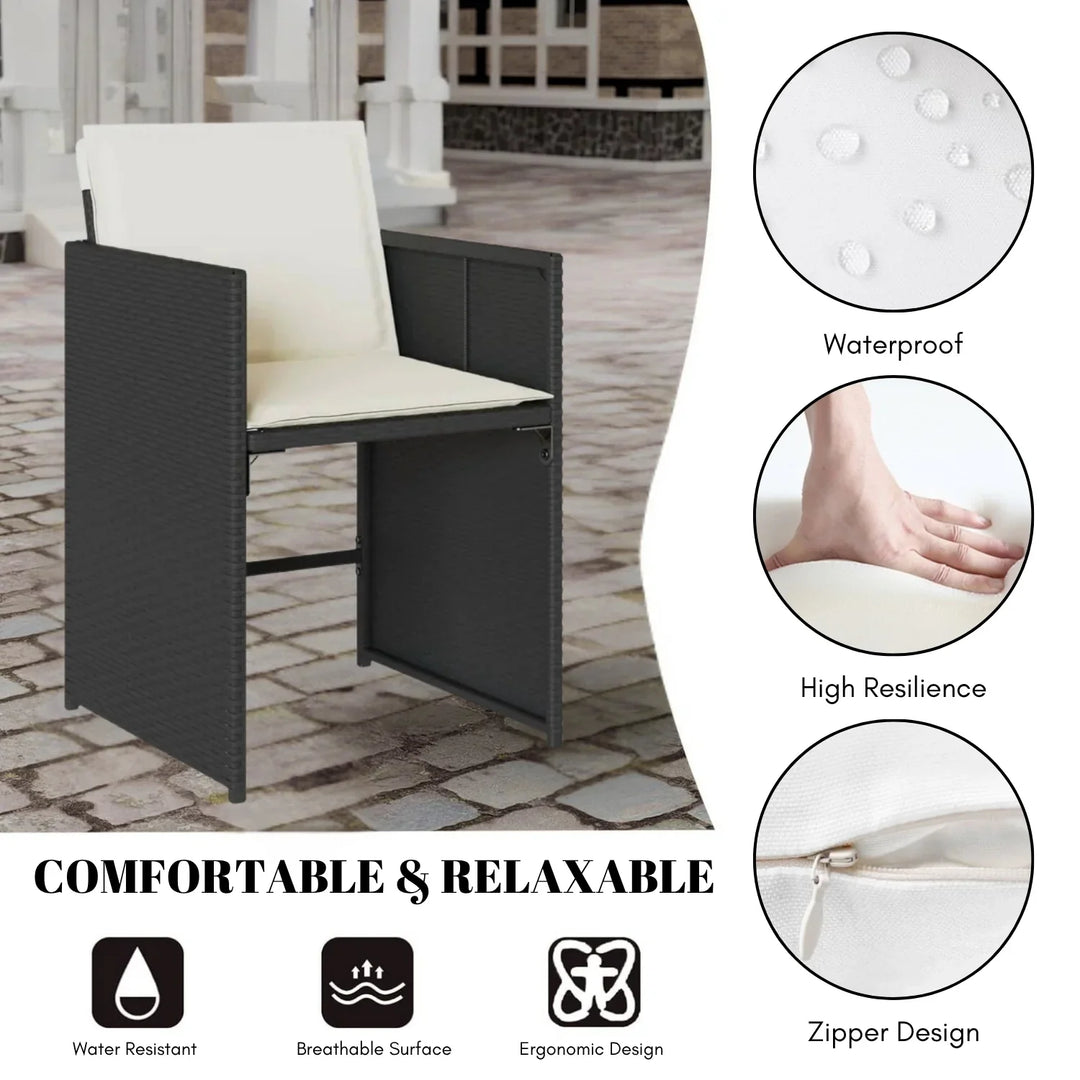 Saisha 11-Piece Outdoor Rattan Wicker Dinning Set