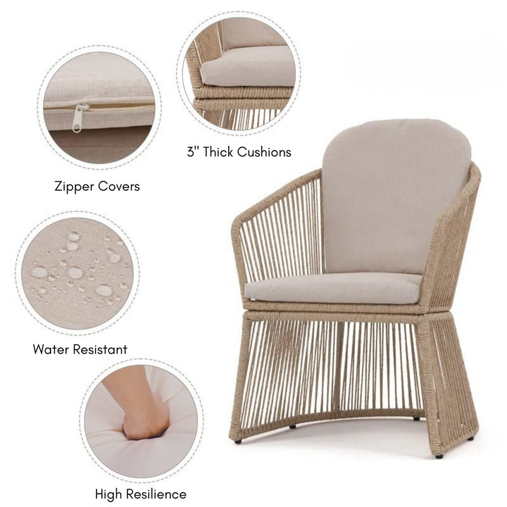 Soledad 2-Piece Outdoor Rope Patio Chairs