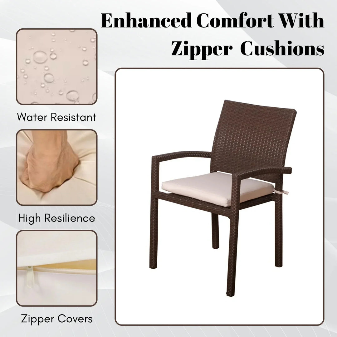 Avery 1-Piece Outdoor Rattan Wicker Patio Dining Chair