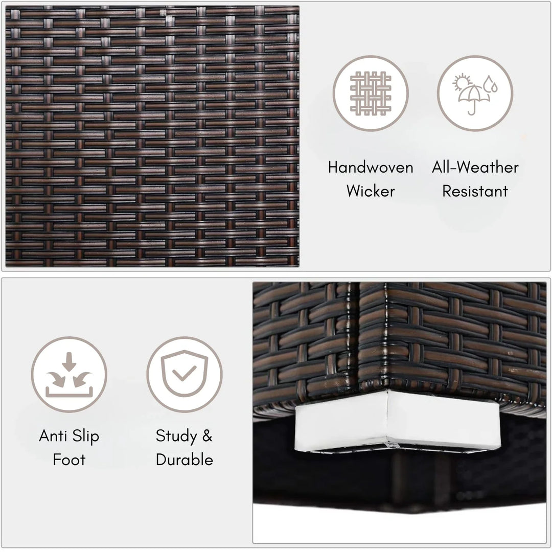 Zaina 2-Piece Outdoor Wicker Armless Sofa