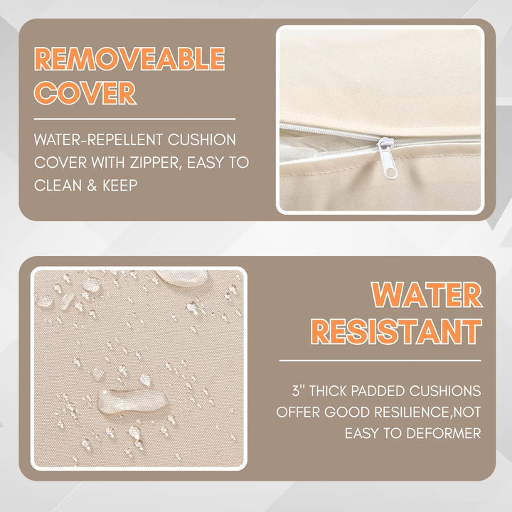 Rosamund Outdoor Rattan Wicker 8-Seater Sofa Set