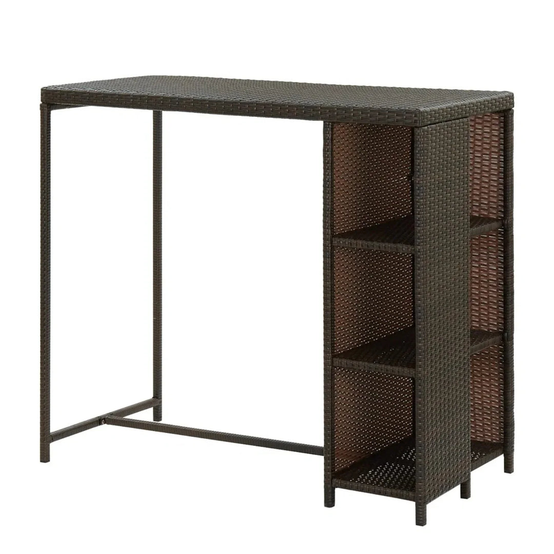 Maravilla Outdoor Rattan Wicker Bar Table with High-Top Design