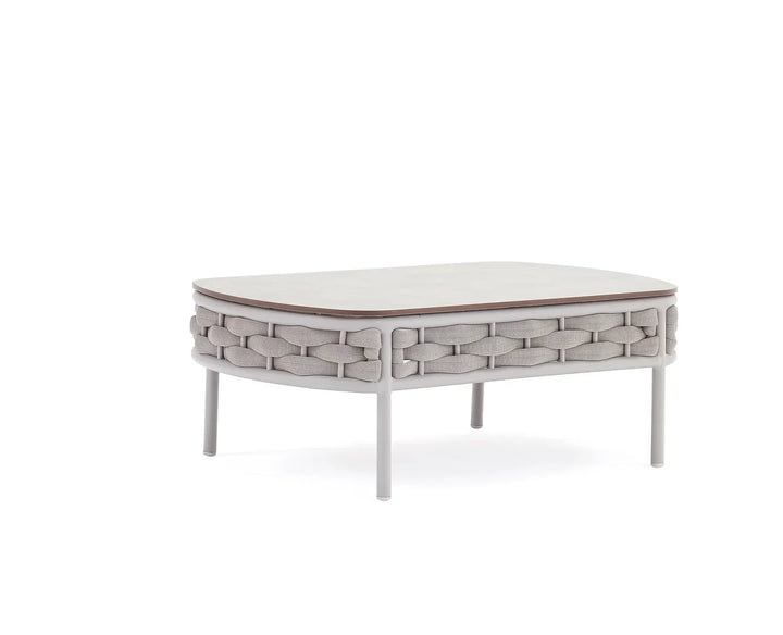 Nivio Outdoor Garden Balcony Sofa Set 2 Seater, 2 Single seater and 1 Center Table Set, Braid & Rope(White + Cream)