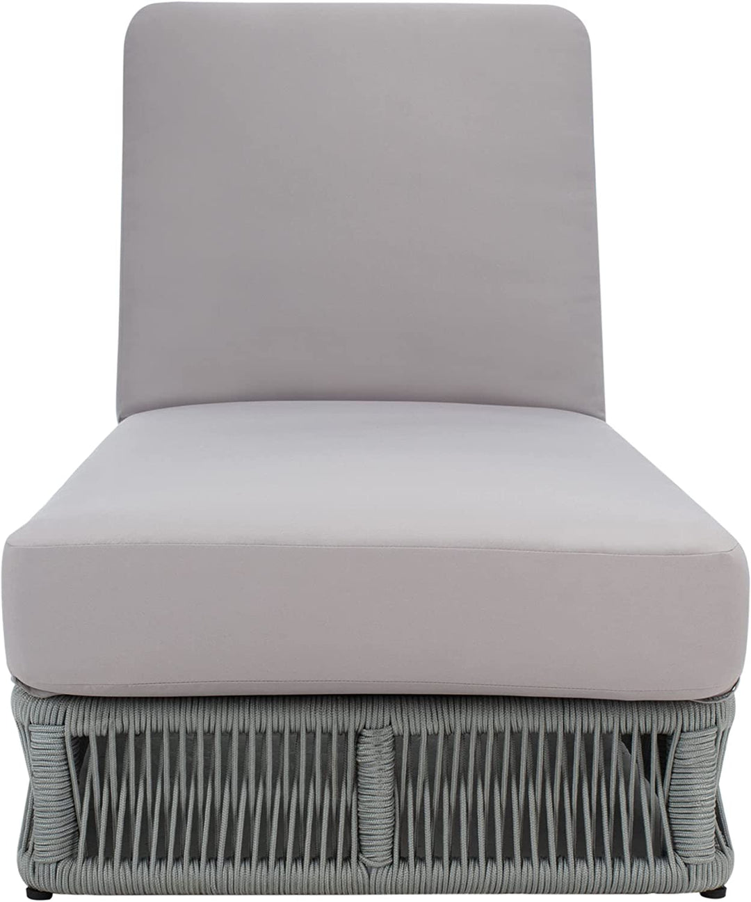 Vera Outdoor Swimming Poolside Lounger (Grey) Braided & Rope