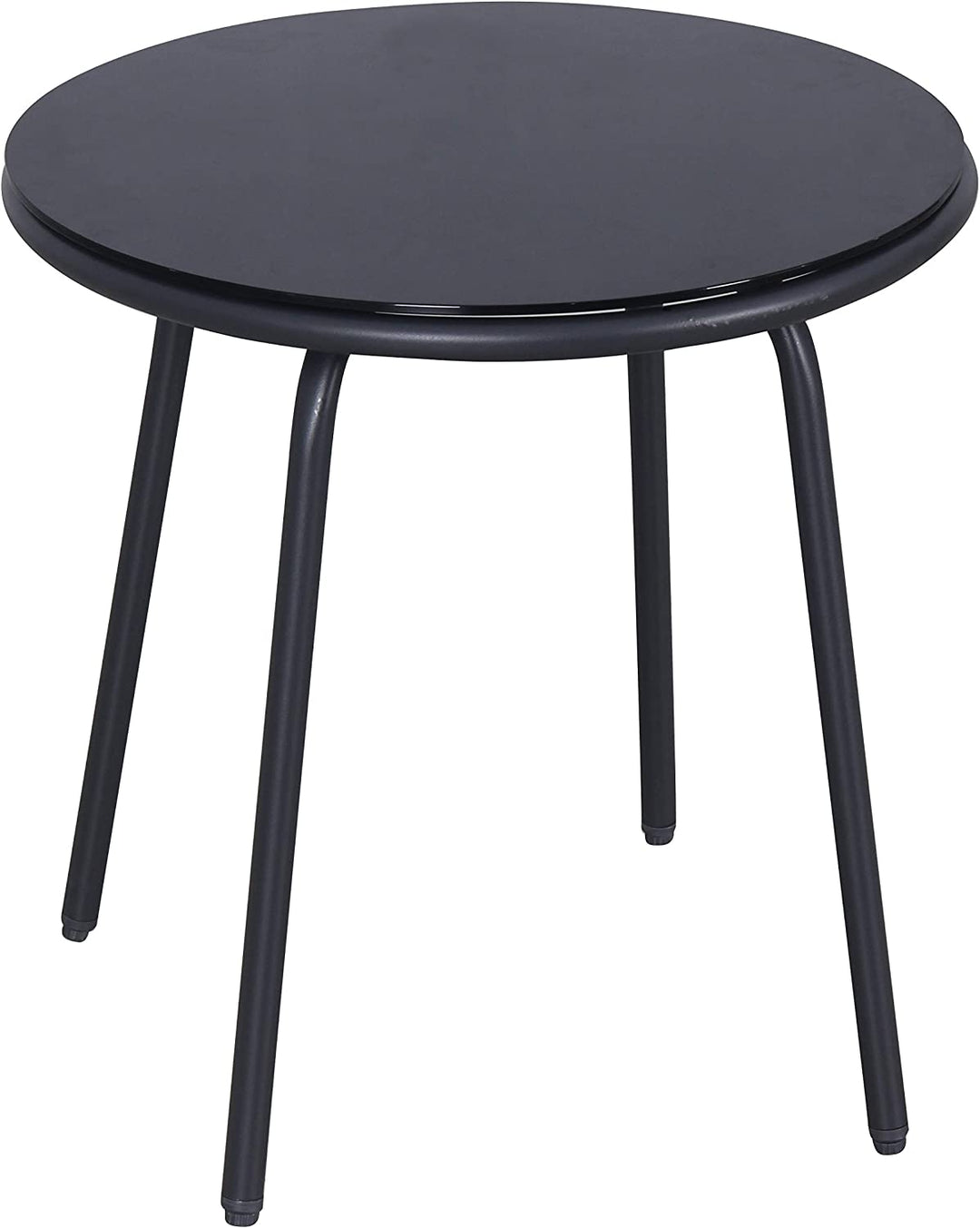 Pillar Outdoor Patio Seating Set 2 Chairs and 1 Table Set (Dark Grey) Braided & Rope