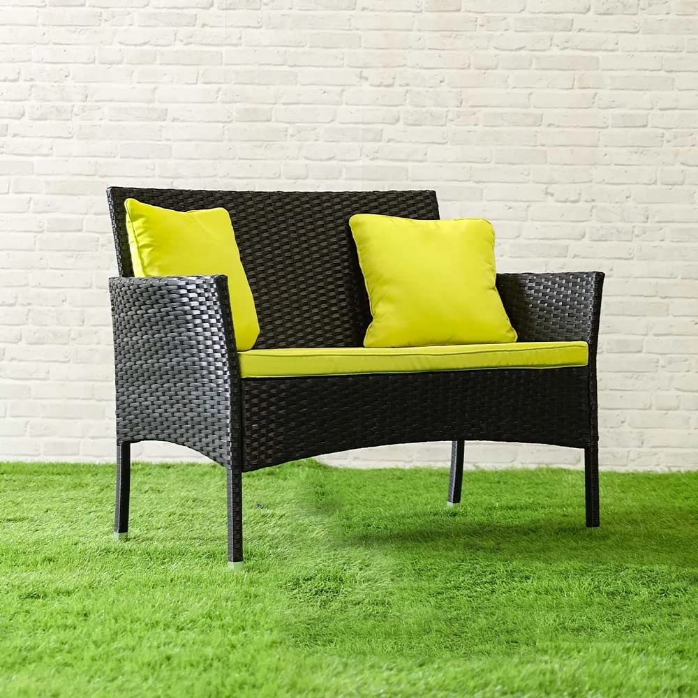 Hamper Outdoor Sofa Set 2 Seater , 2 Single seater and 1 Center Table Set (Black)