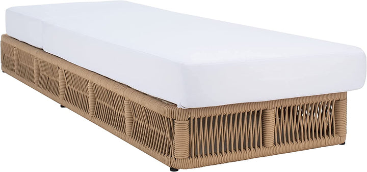 Reynard Outdoor Swimming Poolside Lounger (Tan) Braided & Rope