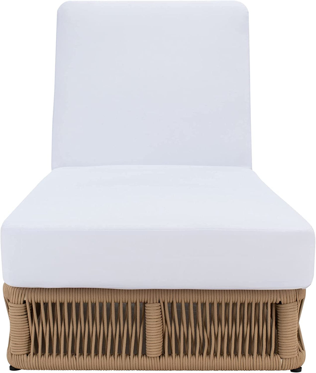 Reynard Outdoor Swimming Poolside Lounger (Tan) Braided & Rope