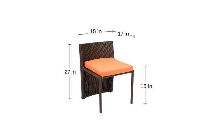 Diski Outdoor Patio Seating Set 2 Chairs and 1 Table Set (Brown)
