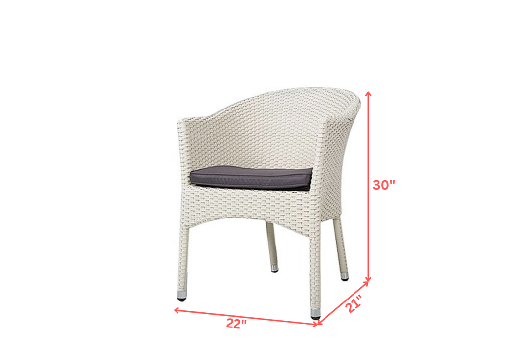 Perlita Outdoor Patio Seating Set 2 Chairs and 1 Table Set