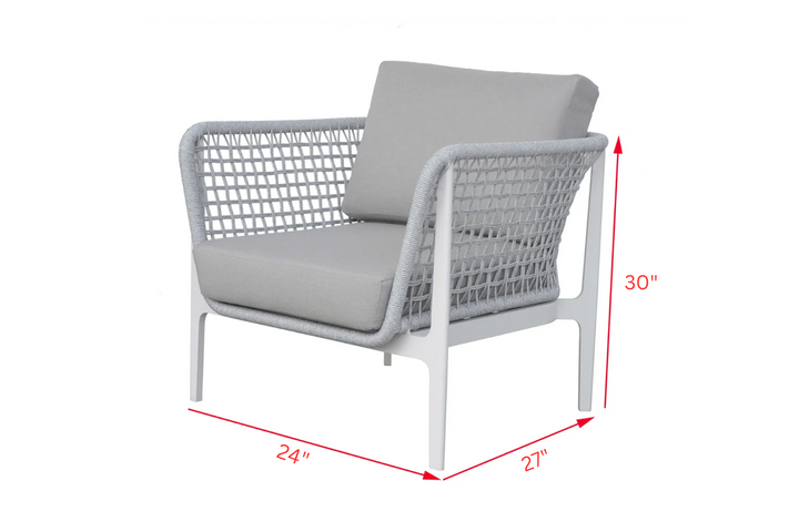 Fadad Outdoor Garden Balcony Sofa Set  2 Seater, 2 Single seater and 1 Center Table Set, Braid & Rope(Grey)