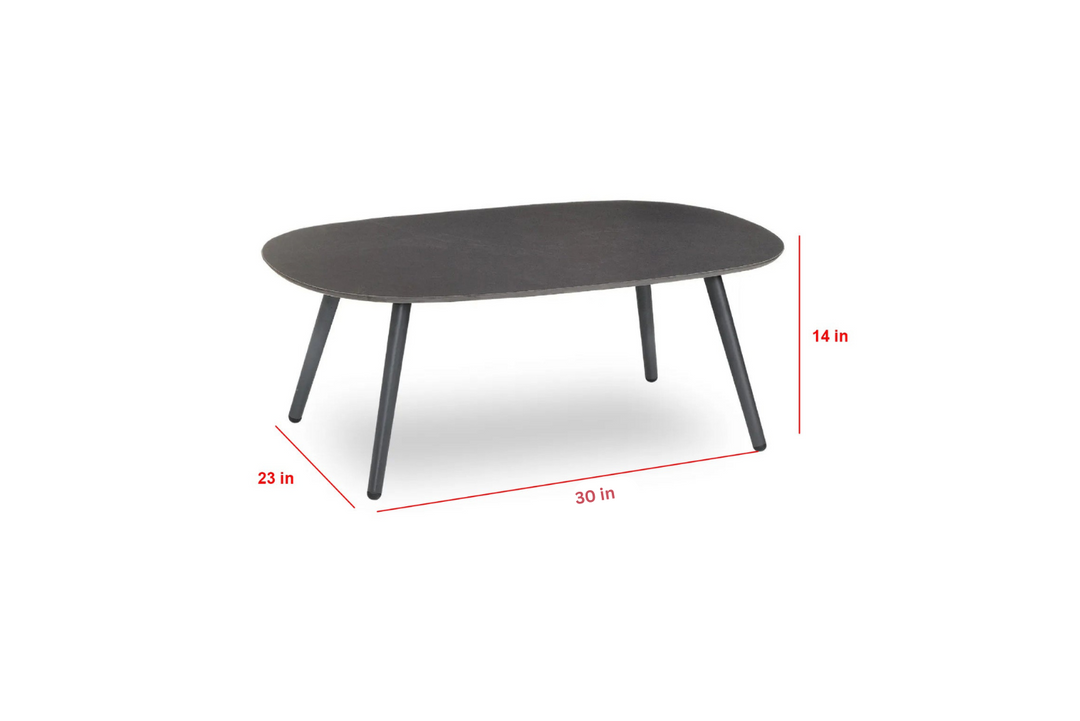 Hauwa Outdoor Garden Balcony Sofa Set 2 Seater , 2 Single Seater 1 Center Table Set Braid & Rope (Dark Grey)