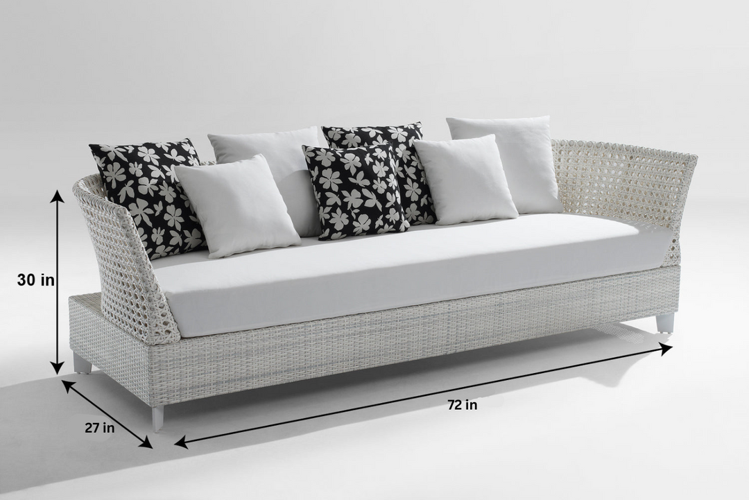 Astrol Outdoor Garden Balcony Sofa Set 3 Seater seater, 1 Double Seater, 1 Single Seater and 1 Center Table  (White)