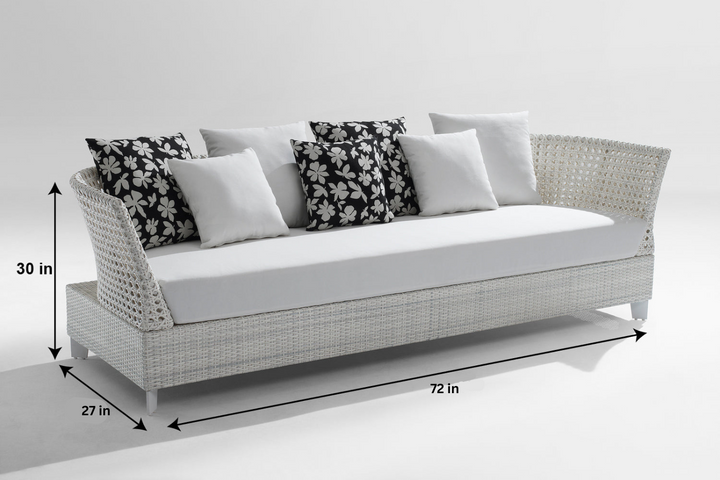 Astrol Outdoor Garden Balcony Sofa Set 3 Seater seater, 1 Double Seater, 1 Single Seater and 1 Center Table  (White)